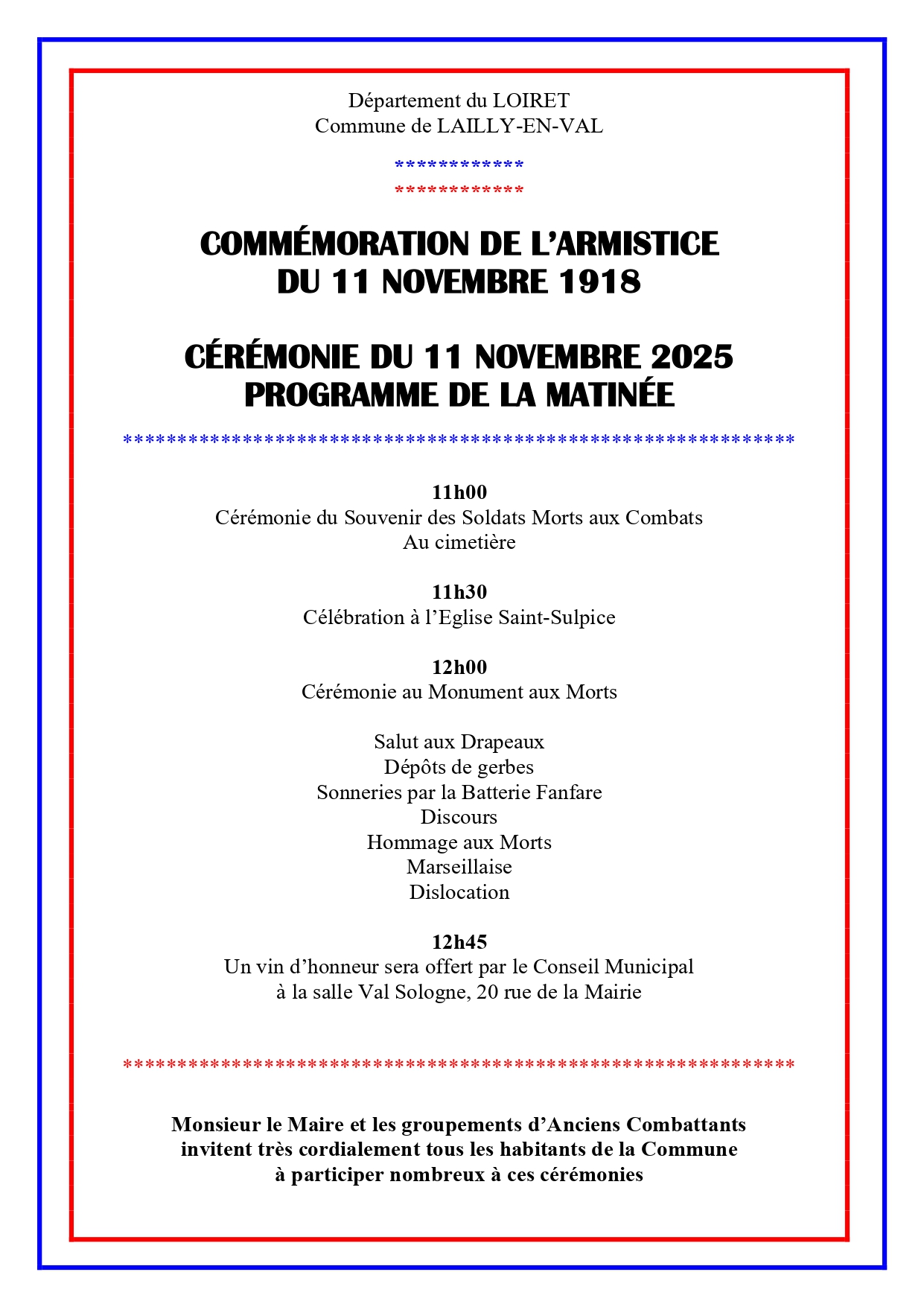 Mairie - Cérémonie 11 nov
